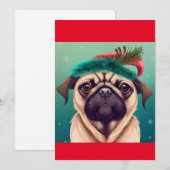 kerstcadeau voor Hondenliefhebber, T-Shirt Feestdagenkaart (Voorkant / Achterkant)