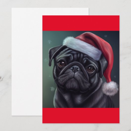 kerstcadeau voor Hondenliefhebber, T-Shirt Feestdagenkaart (Voorkant / Achterkant)