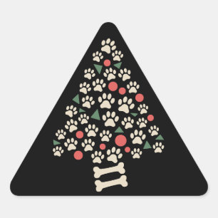 Kerstcadeau voor hondenliefhebbers Poot Boom Poot  Sticker