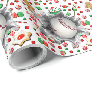 kerstcadeau voor honkbal cadeaupapier