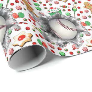 kerstcadeau voor honkbal cadeaupapier
