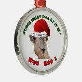 kerstcadeau voor Hump Day Camel Kerstmis Metalen Ornament (Rechts)