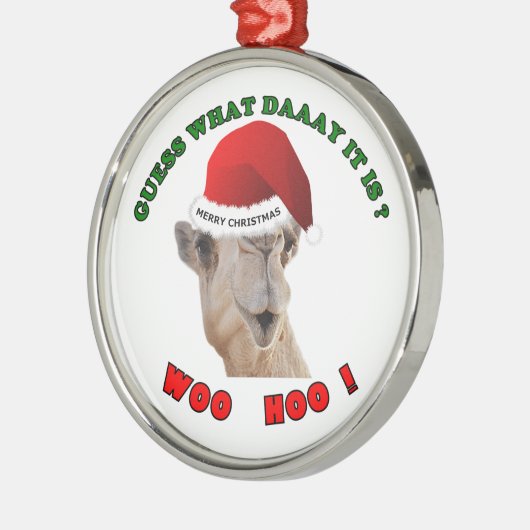 kerstcadeau voor Hump Day Camel Kerstmis Metalen Ornament (Links)