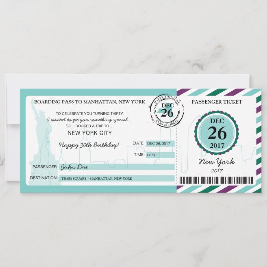 kerstcadeau voor instapkaarten naar NEW YORK Kaart (Voorkant)