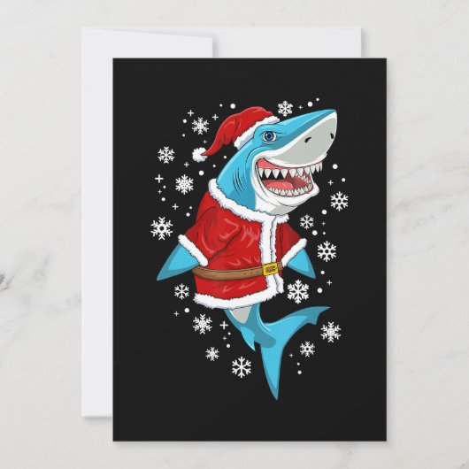 Kerstcadeau voor jongens kinderen Kerstman Sharkma Feestdagenkaart (Voorkant)