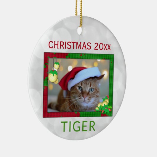 kerstcadeau voor kaartje keramisch ornament (Rechts)