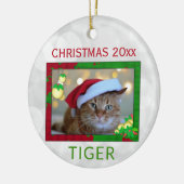 kerstcadeau voor kaartje keramisch ornament (Links)