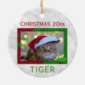 kerstcadeau voor kaartje keramisch ornament (Achterkant)