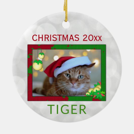 kerstcadeau voor kaartje keramisch ornament (Achterkant)