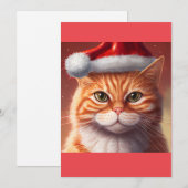 kerstcadeau voor katje T-Shirt Feestdagenkaart (Voorkant / Achterkant)