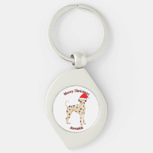 kerstcadeau voor katten , persoonlijke naam aanpas sleutelhanger