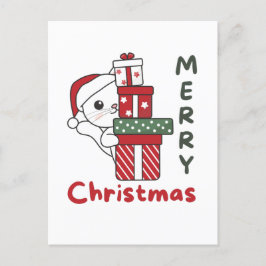 Kerstcadeau voor katten Winter Dieren Katten Feestdagenkaart