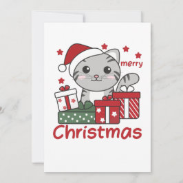 Kerstcadeau voor katten Winterdieren Katten Feestdagenkaart