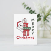 Kerstcadeau voor katten Winterdieren Katten Feestdagenkaart (Staand voorkant)