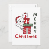 Kerstcadeau voor katten Winterdieren Katten Feestdagenkaart (Voorkant / Achterkant)