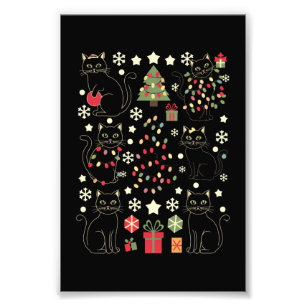 Kerstcadeau voor kattenliefhebber voor katteneigen foto afdruk