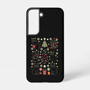 Kerstcadeau voor kattenliefhebber voor katteneigen samsung galaxy hoesje