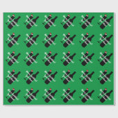 kerstcadeau voor kerstcadeau voor flesje voor kers cadeaupapier (Vlak)