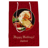  kerstcadeau voor kerstcadeaus, aangepast kerstcad medium cadeauzakje (Voorkant)