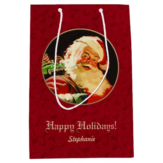  kerstcadeau voor kerstcadeaus, aangepast kerstcad medium cadeauzakje (Voorkant)