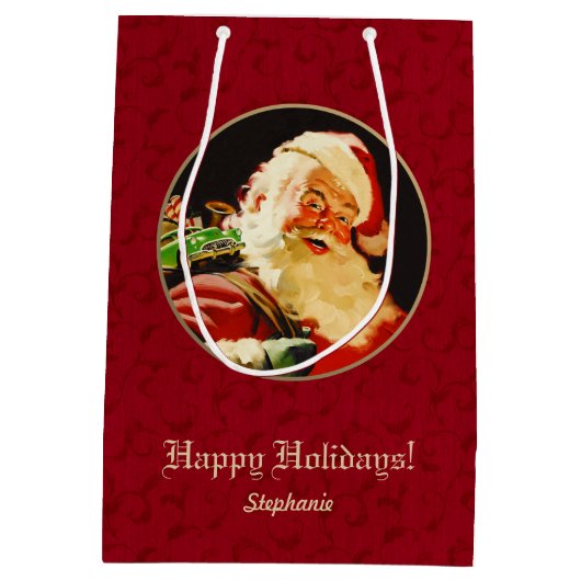 kerstcadeau voor kerstcadeaus, aangepast kerstcad medium cadeauzakje (Achterkant)