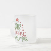 kerstcadeau voor kerstcadeaus matglas koffiemok (Voorkant links)