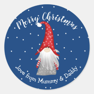 kerstcadeau voor kerstcadeautje ronde sticker