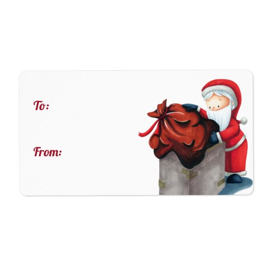 kerstcadeau voor kerstcadeautjes etiket (Voorkant)