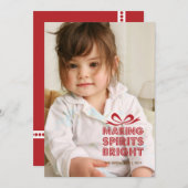 kerstcadeau voor kerstcadeautjes feestdagenkaart (Voorkant / Achterkant)