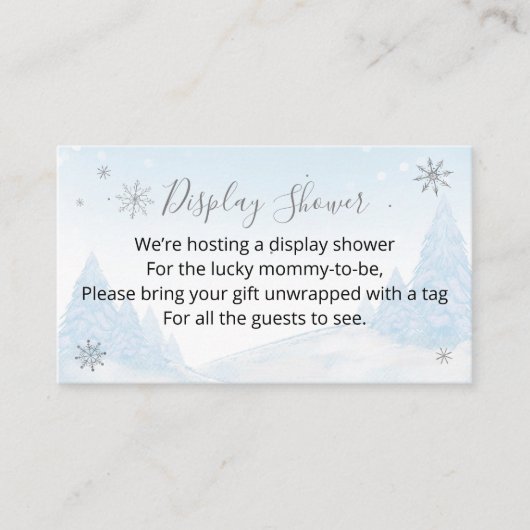 kerstcadeau voor kerstcadeautjes met kerstBaby sho Informatiekaartje (Voorkant)