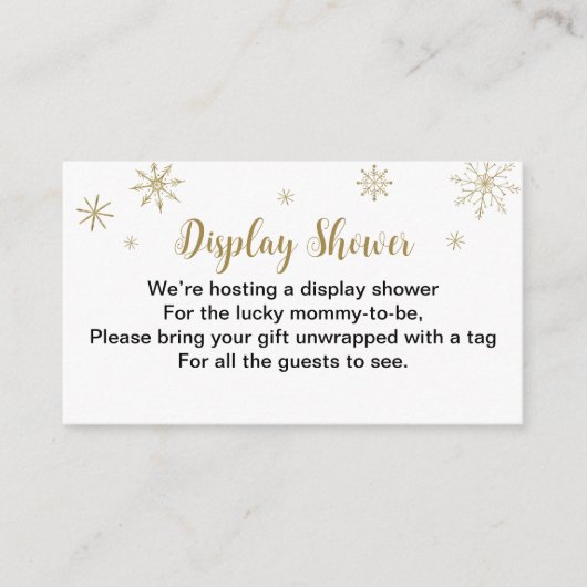 kerstcadeau voor kerstcadeautjes met kerstBaby sho Informatiekaartje (Voorkant)