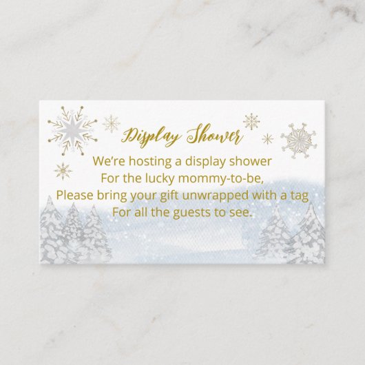 kerstcadeau voor kerstcadeautjes met kerstBaby sho Informatiekaartje (Voorkant)