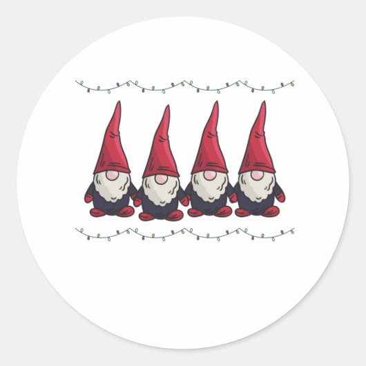 kerstcadeau voor kerstcadeautjes ronde sticker (Voorkant)