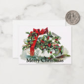 kerstcadeau  voor kerstmis notitiekaartje (Voorkant / Achterkant in situ)