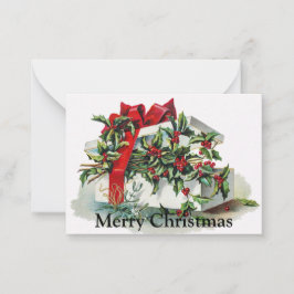 kerstcadeau  voor kerstmis notitiekaartje