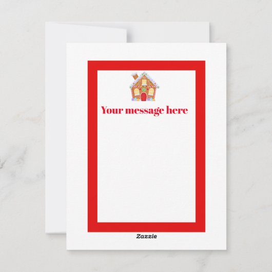 kerstcadeau voor kerstontbijt feestdagenkaart (Achterkant)