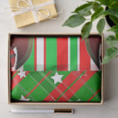 kerstcadeau voor kerstpapier, Santa Stripe Tissuepapier (Geschenk)