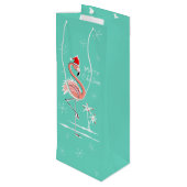 kerstcadeau voor kerstwijn wijn cadeautas (Achterkant Gekanteld)