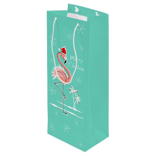 kerstcadeau voor kerstwijn wijn cadeautas (Achterkant Gekanteld)