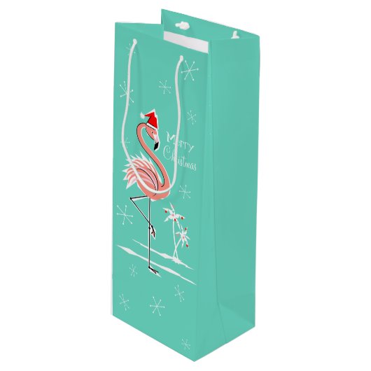 kerstcadeau voor kerstwijn wijn cadeautas (Voorkant Gekanteld)