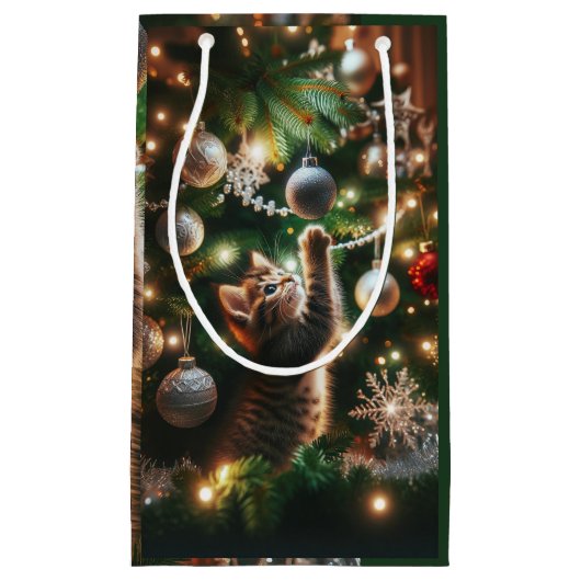 kerstcadeau voor Kitten Klein Cadeauzakje (Voorkant)