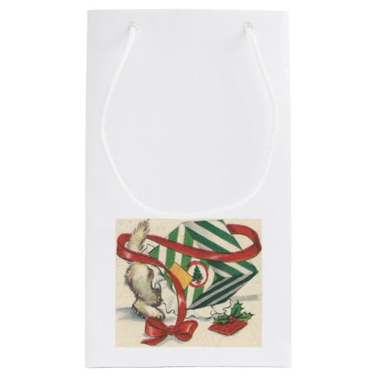 kerstcadeau voor Kitten Klein Cadeauzakje (Achterkant)