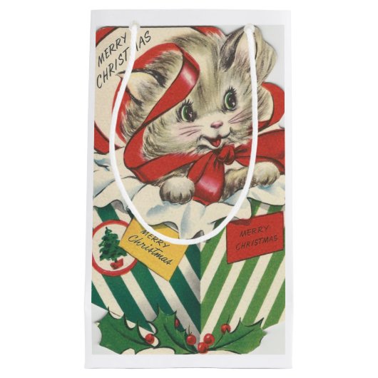 kerstcadeau voor Kitten Klein Cadeauzakje (Voorkant)