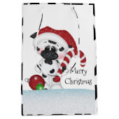 kerstcadeau voor koe met middelmatige kerstcadeaut medium cadeauzakje (Voorkant)