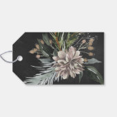 kerstcadeau voor Label, karton Floral Alphabet JOY Cadeaulabel (Achterkant Horizontaal)