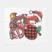 Kerstcadeau voor leraar | Prettig kerstfeest Fleece Deken (Voorkant (Horizontaal))