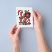 Kerstcadeau voor leraar | Prettig kerstfeest Flyer (Hand)
