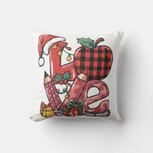 Kerstcadeau voor leraar Prettig kerstfeest Kussen
