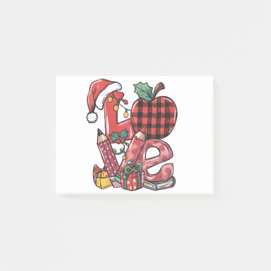 Kerstcadeau voor leraar | Prettig kerstfeest Post-it® Notes (Voorkant)