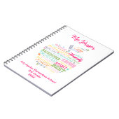 kerstcadeau voor leraar woordkunst appel notitieboek (Linkerzijde)